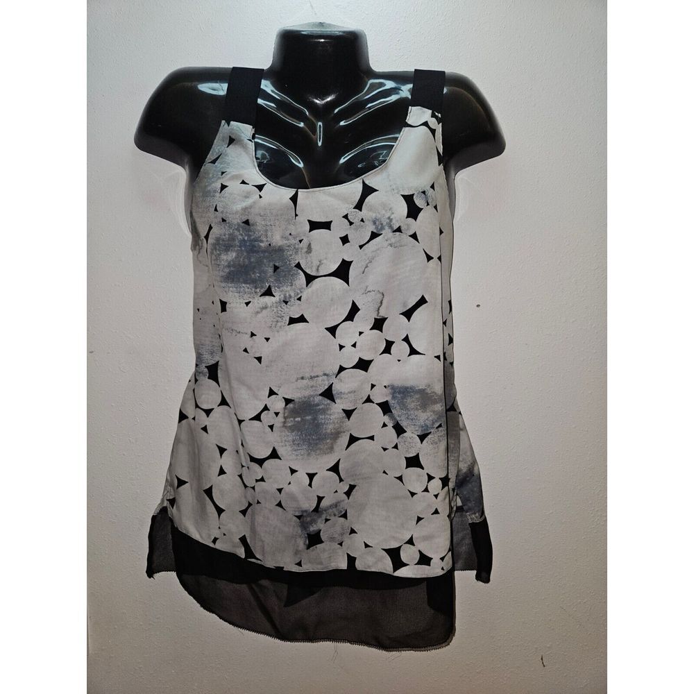 Simply Vera Vera Wang Tank Top Black and white Flowy Size Medium